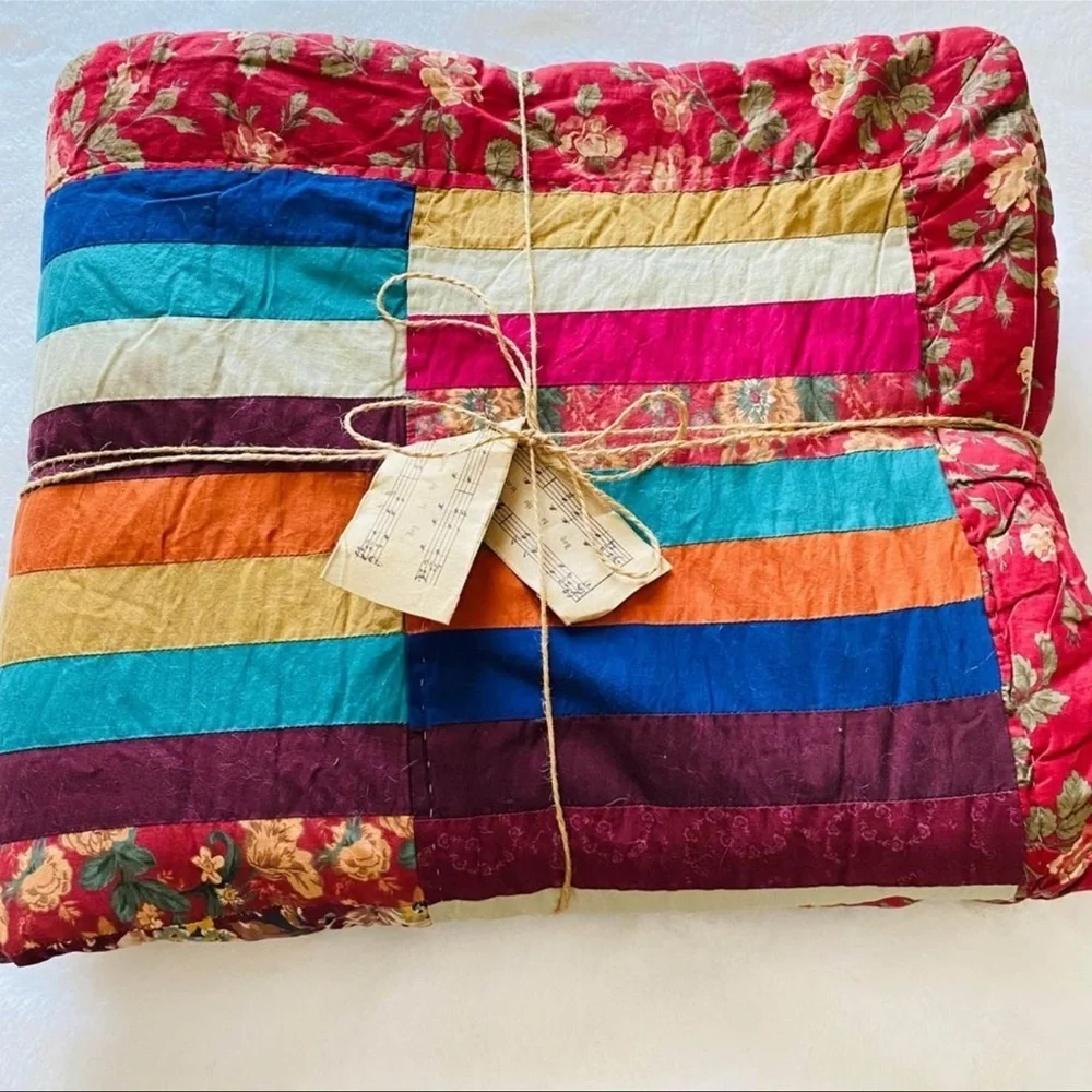 Boho bedding -patchwork quilt for hippie bohemian bedroom and home décor.